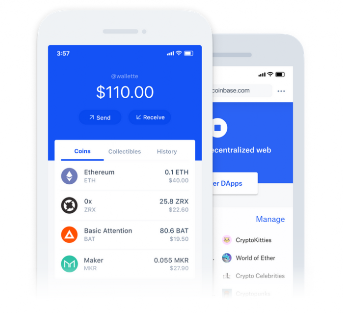 Coinbase wallet - https://youtu.be/KLoocz_kUH8