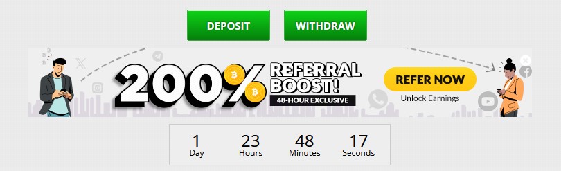 200% earn bitcoin